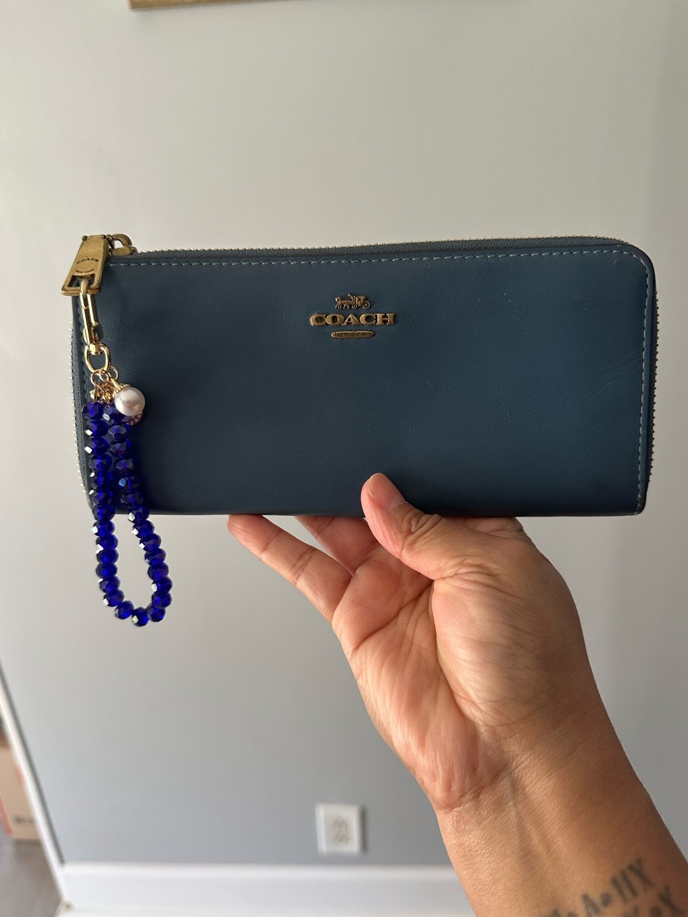 Coach Accordion Zip around Wallet